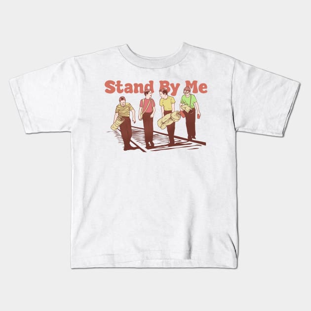 Stand By Me Character Montage Kids T-Shirt by notajellyfan